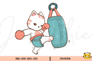 Cute Funny Cat Clipart PNG Sports Set Illustration Illustrations Imprimables Par Janatshie 5