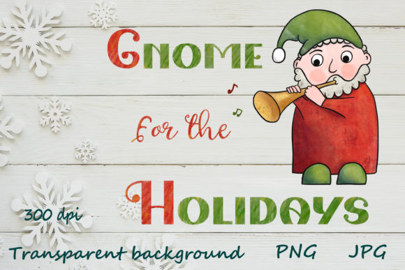 Christmas Gnome for the Holidays Quotes Graphic Illustrations By Citrum Nobile