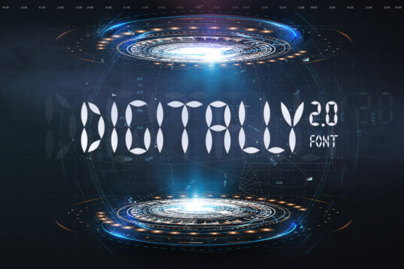 Digitally Display Font By artyway