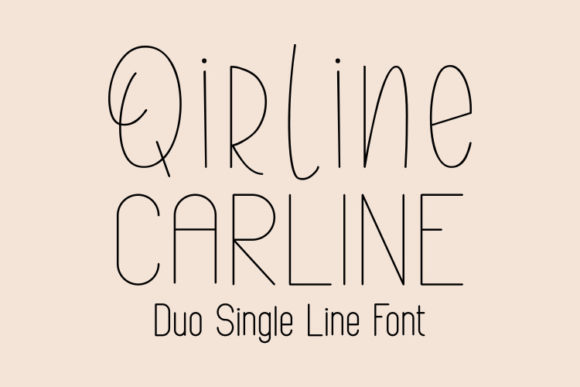 Qirline & Carline Fontes Sans Serif Fonte Por harisprawoto