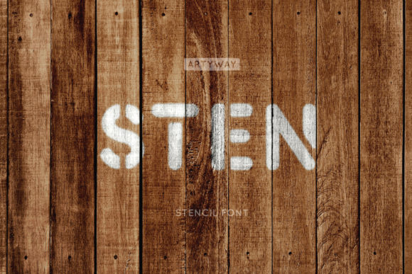 Sten Display Font By artyway