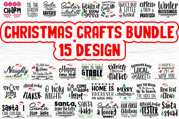 CHRISTMAS CRAFTS BUNDLE 15 DESIGN Graphic Crafts By svg.in.design
