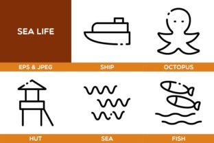 Sea Life Icon Set Bundle Graphic Icons By beldonbenediktus