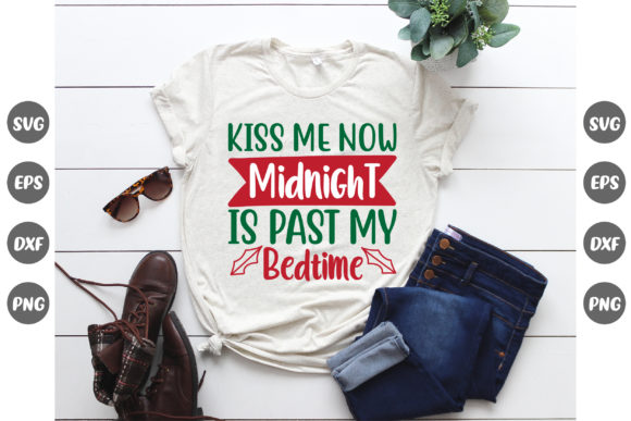 Christmas Design, Kiss Me Now Graphic Print Templates By Fashion Store