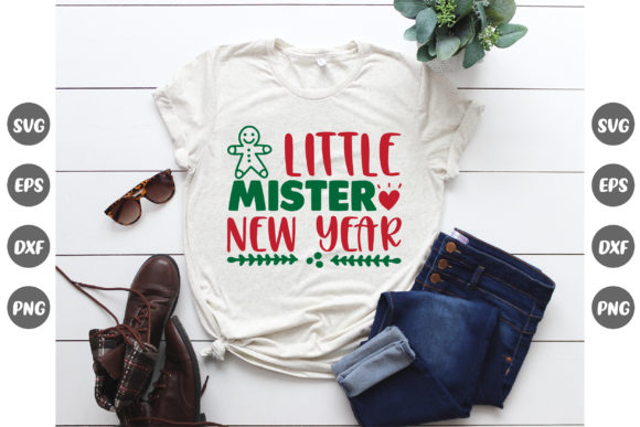 Christmas Design, Little Mister New Year Graphic Print Templates By Fashion Store
