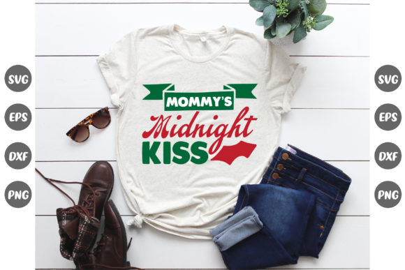 Christmas Design, Mommy's Midnight Kiss. Graphic Print Templates By Fashion Store