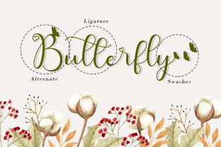 Cute Butterfly Script & Handwritten Font By AEN Creative Studio 10