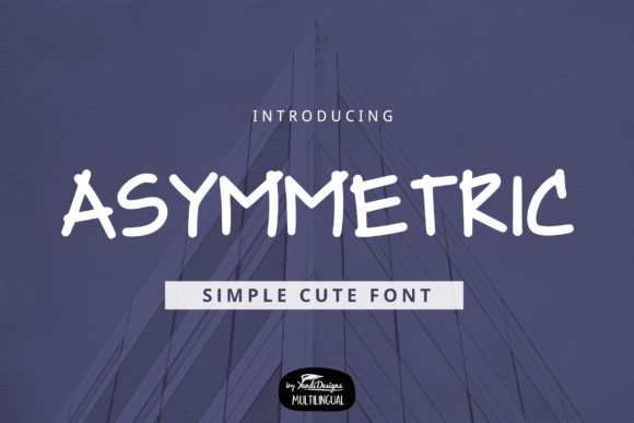 Asymmetric Display Font By YandiDesigns