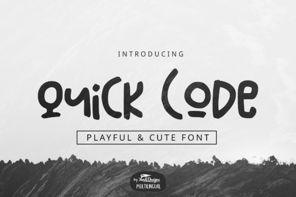 Quick Code Display-Schriftarten Schriftart Von YandiDesigns