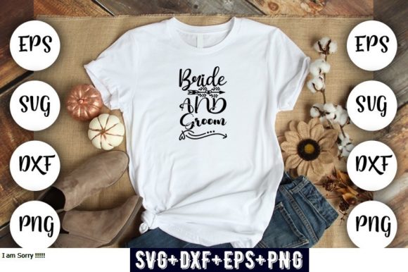 Bride and Groom Gráfico Diseños de Camisetas Por Nancy Badillo