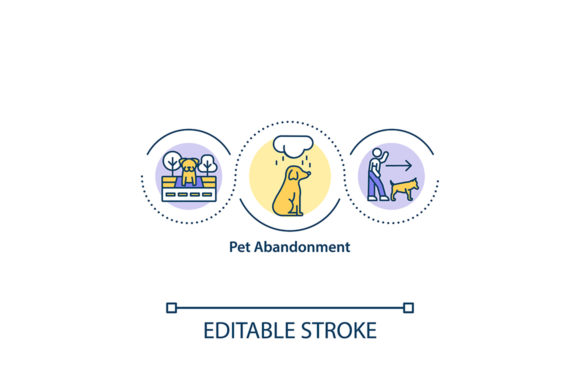Pet Abandonment Concept Icon Graphic Icons By bsd studio