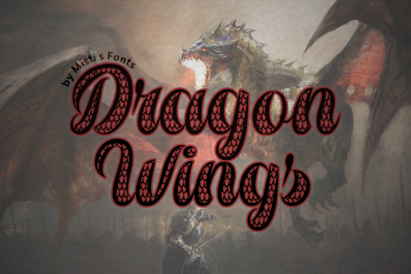 Dragon Wings Script & Handwritten Font By Misti