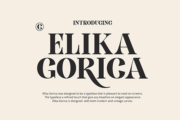 Elika Gorica Serif Font By Damelev.
