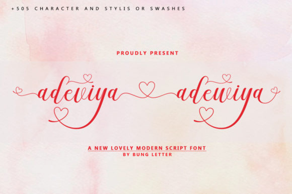 Adeviya Adewiya Script & Handwritten Font By bungreja123