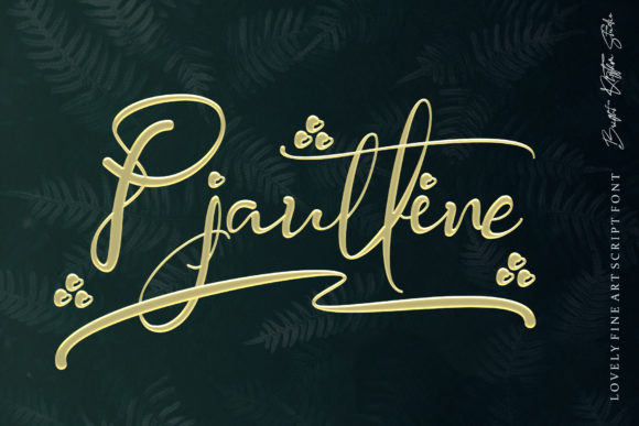 Pjaulline Script & Handwritten Font By brightrhythmstudio