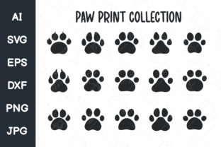 Dog and Cat Paw Prints. Footprints  Graphic Illustrations By FoxGrafy