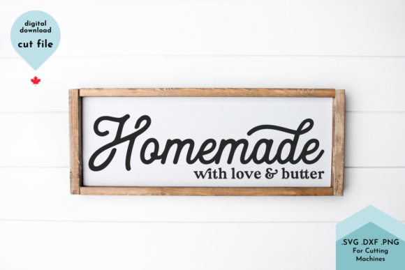 Kitchen Sign, Happiness is Homemade Graphic Crafts By Lettershapes