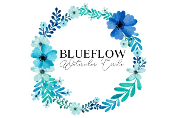 Blueflow Watercolor Circle Pattern Graphic Web Elements By Monogram Lovers