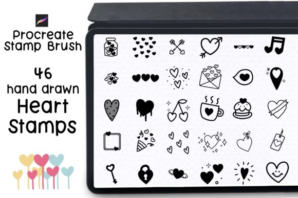 Procreate Stamp Heart Stamp Graphic Brushes By Jyllyco