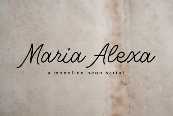 Maria Alexa Script & Handwritten Font By Typia Nesia
