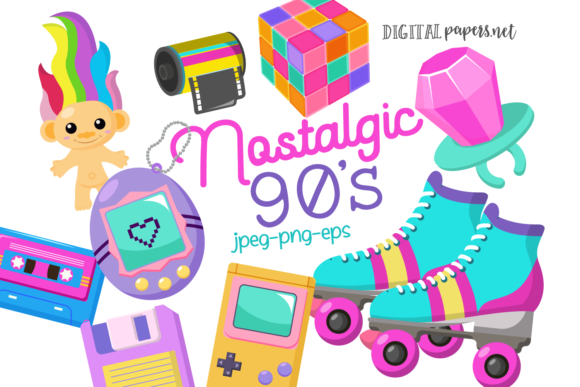Nostalgic 90s Graphic Illustrations By DIPA Graphics