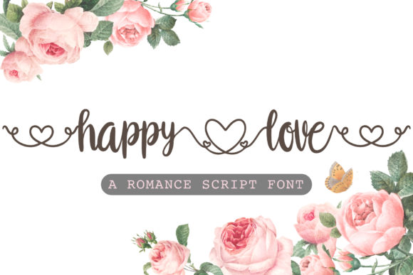 Happy Love Script & Handwritten Font By AquariiD