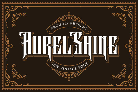 Aurel Shine Blackletter Font By StringLabs