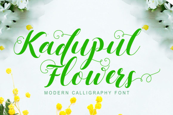 Kadupul Flowers Polices Manuscrites Police Par gatype
