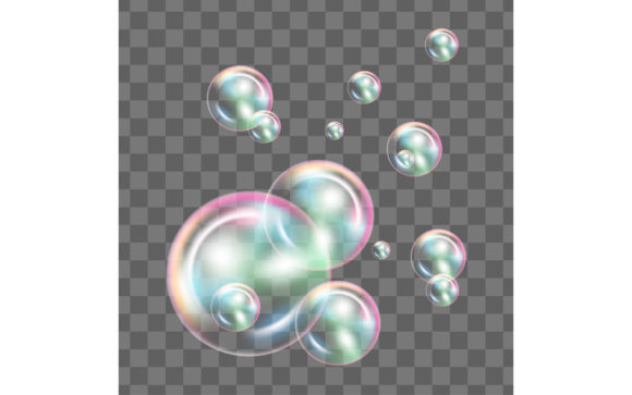 Realistic Soap Bubbles Illustration Illustrations Imprimables Par rorozoagraphic