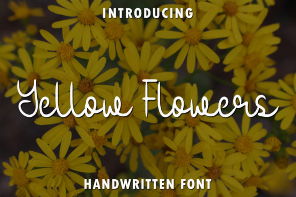 Yellow Flowers Script & Handwritten Font By rangkaiaksara