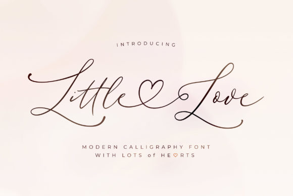 Little Love Script Fonts Font Door Blessed Print