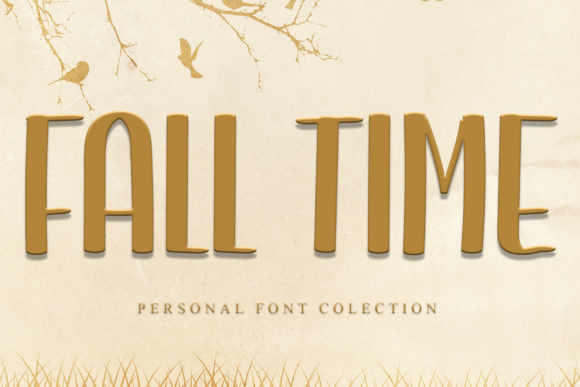Fall Time Display Font By GiaLetter