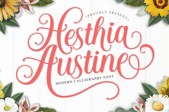 Hesthia Austine Script & Handwritten Font By Holydie Studio