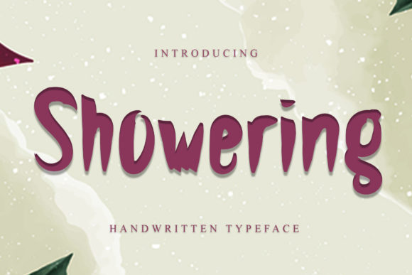 Showering Display Font By GiaLetter