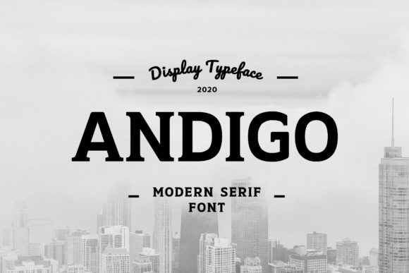 Andigo Slab-Serif-Schriftarten Schriftart Von uicreativenet