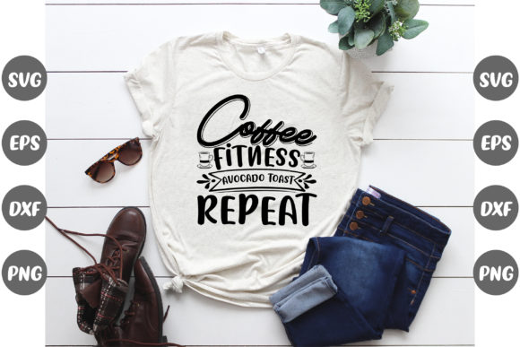 Coffee Design, Coffee Fitness.... Graphic Print Templates By Fashion Store