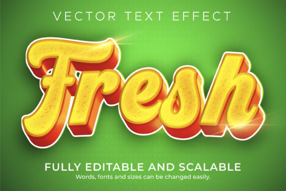 Text Effect Fresh Text Style Graphic Layer Styles By NA Creative