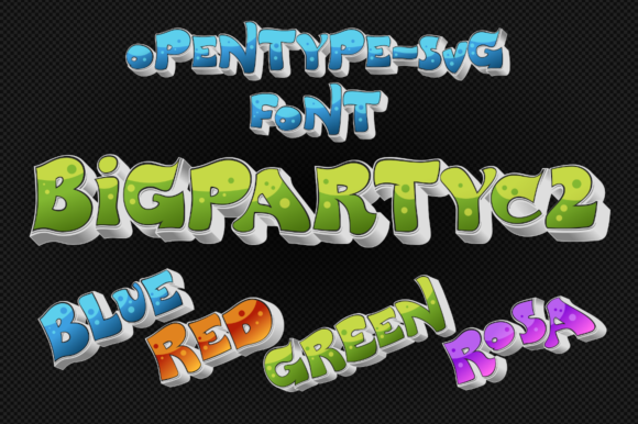 BigPartyC2 Color Fonts Font By glukfonts