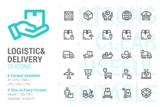 Logistic & Delivery Strong Line Icon Graphic Icons By Ctrl[A]Studio 1