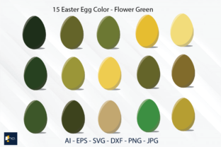 Easter - Egg Color Flower for Decoration Graphic Illustrations By Na Punya Studio 3