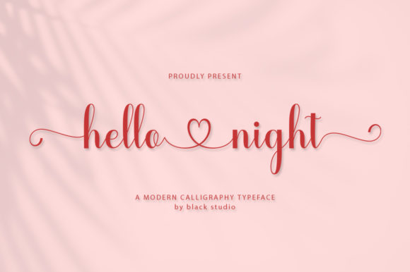 Hello Night Script & Handwritten Font By Black Studio