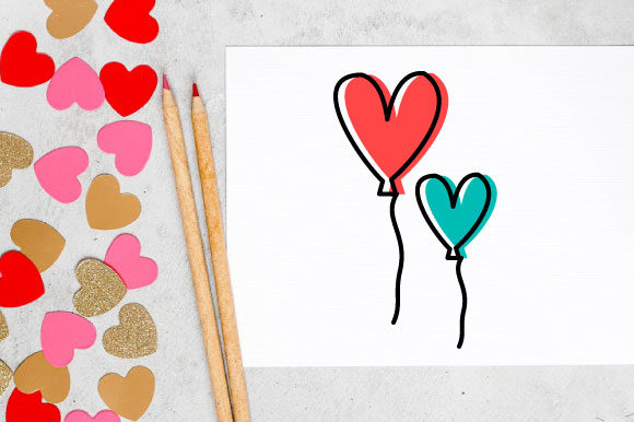 Valentine Digital Craft Illustration Artisanat Par Yapivector