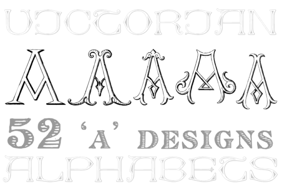 Victorian Alphabets Display Font By Intellecta Design