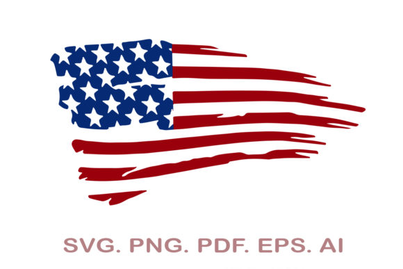 American Distressed Flag SVG Graphic Crafts By NarCreativeDesign