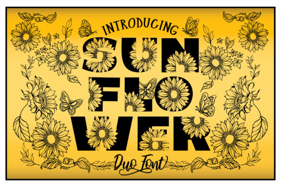 Sunflower Display Font By KtwoP