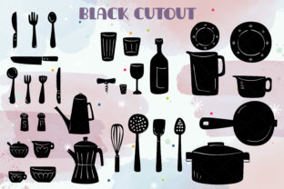 Kitchen Items | Household Cooking Doodle Graphic Illustrations By Digital_Draw_Studio 3