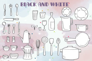 Kitchen Items | Household Cooking Doodle Graphic Illustrations By Digital_Draw_Studio 5