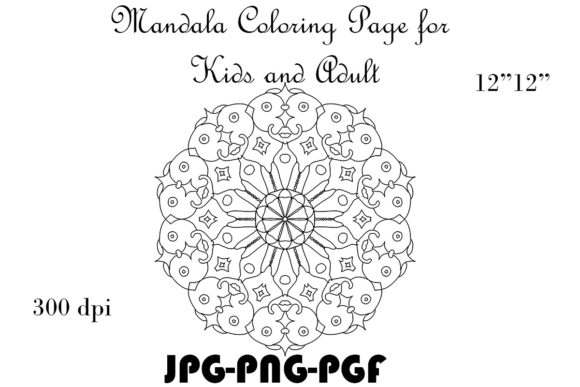 Mandala for Kids and Adult Graphic Coloring Pages & Books By Ess-Kam