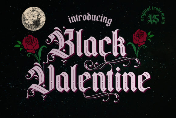 Black Valentine Blackletter Font By Gumacreative