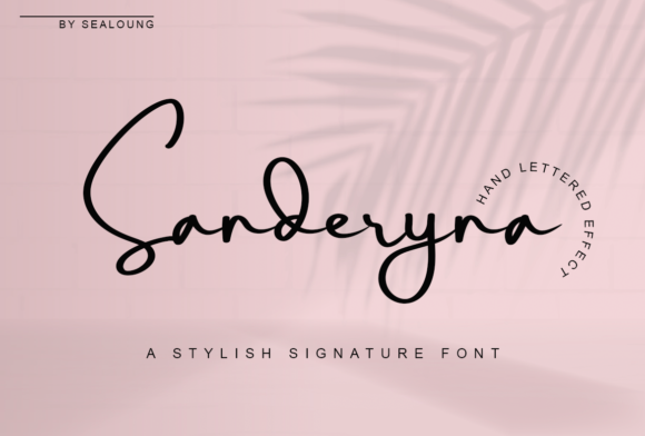 Sanderyna Script & Handwritten Font By Sealoung